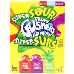 Betty Crocker Bc Super Sour Gushers, 6 Pk