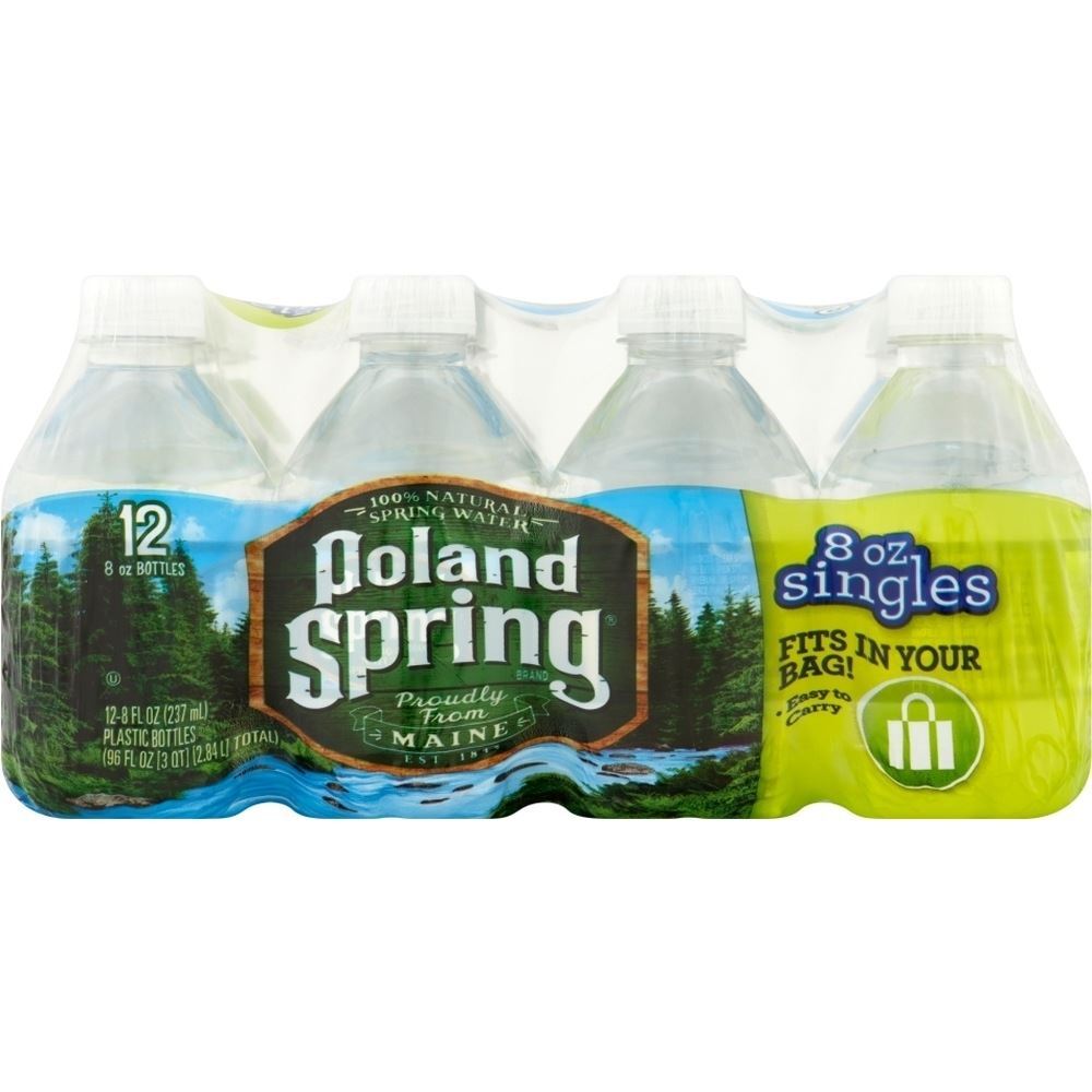 Poland Spring Water Bottles, Mini, 8 Oz, 12 Pk