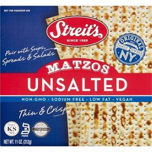 Streit's Matzos, Unsalted, 11 Oz