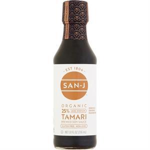 San-J Tamari Soy Sauce, Organic, Reduced Sodium, 10 Oz