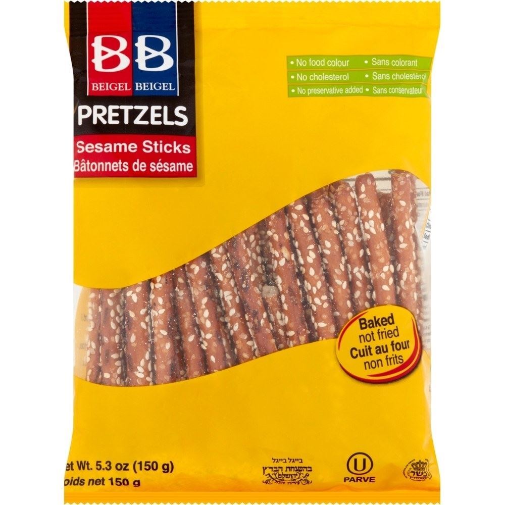 B & B Pretzels, Mega Sesame Sticks, 5.25 Oz