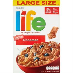 Quaker Life Cinnamon, 18 Oz