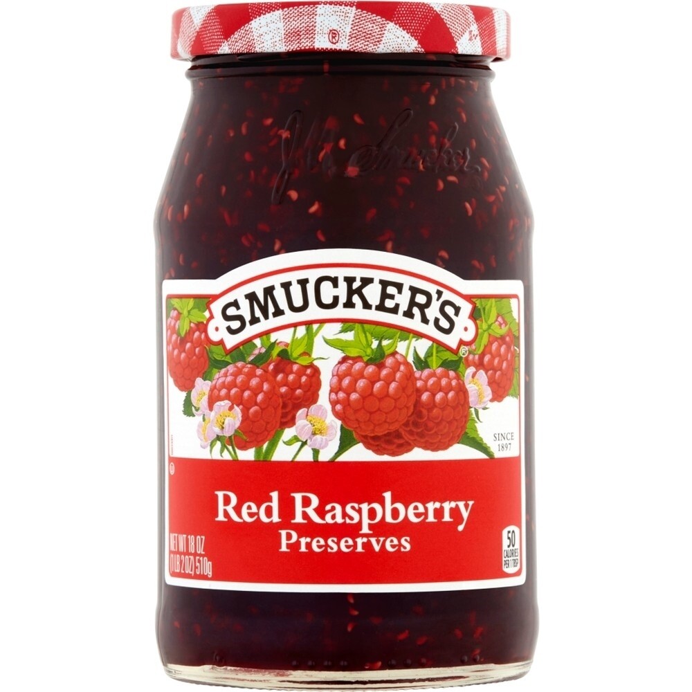 Smucker's Preserves, Red Raspberry, 18 Oz