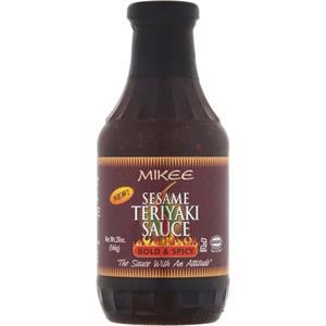 Mikee Sesame Teriyaki Sauce, Bold & Spicy, 20 Oz