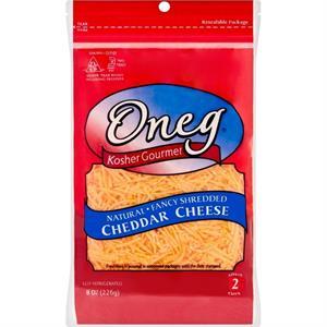 Oneg Cheddar Cheese Shredded Fancy, 8 Oz