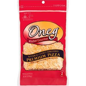 Oneg Premium Pizza Cheese Shredded, 8 Oz
