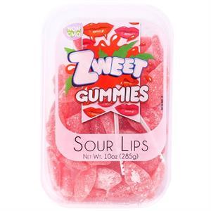 Zweet Gummy Sour Lips, 10 Oz
