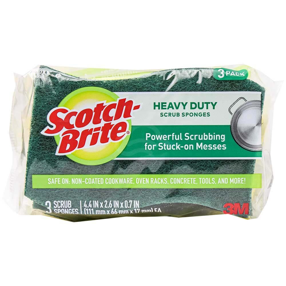 Scotch-Brite Scrub Sponges Heavy Duty, 3 Pk