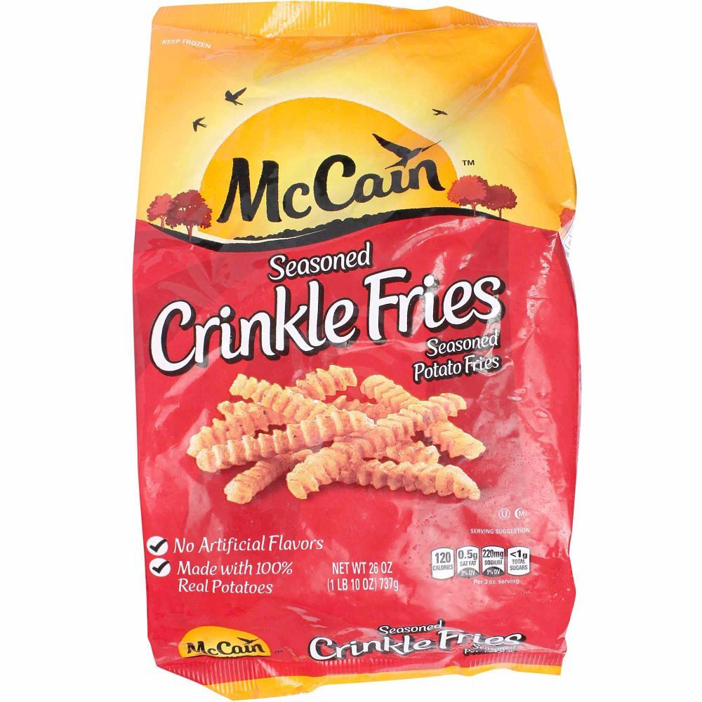 Mc Cain Crinkle Cut Fries Seasoned, 26 Oz
