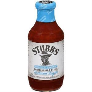 Stubbs Stubb's Simply Sweet Bbq Sauce Reduced Sugar, 18 Oz
