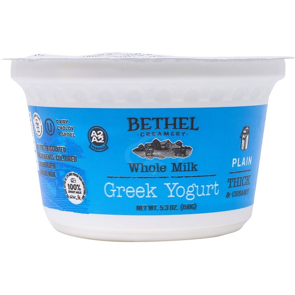 Bethel Creamery Whole Milk A2a2 Yogurt, 5.3 Oz | SeasonsKosher.com