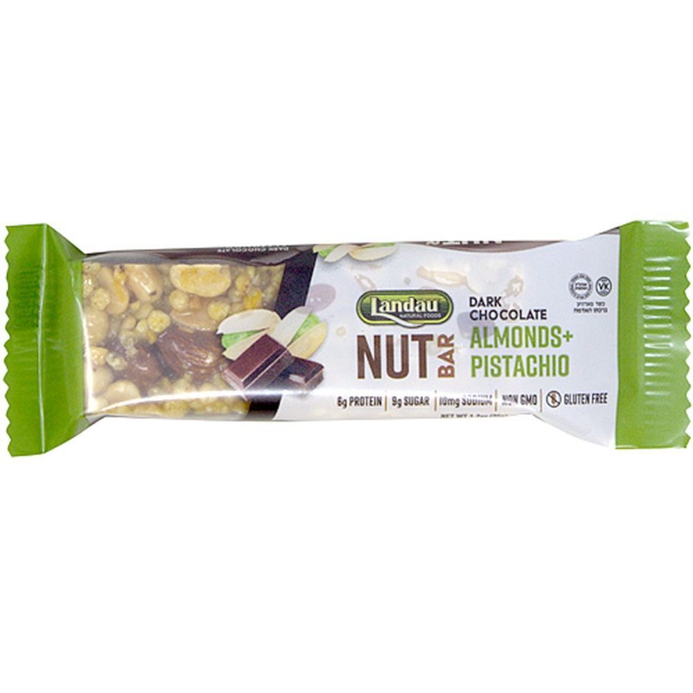 Landau Nut Bar Dark Chocolate Almond Pistachio, 1.2 Oz