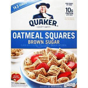 Quaker Oatmeal Squares, With Brown Sugar, 14.5 Oz