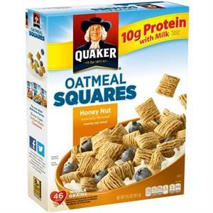 Quaker Qua Oatmeal Squares Honey Nu, 14.5 Oz