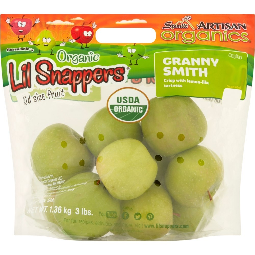 Lil Snappers Organic Granny Smith Apple Bag | SeasonsKosher.com Online  Kosher Grocery Shopping and Delivery Service