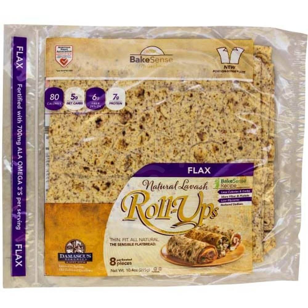 Damascus Natural Lavash Roll Ups Flax, 10.4 Oz