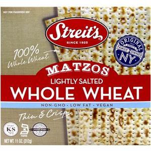 Streit's Whole Wheat Matzo, 11 Oz