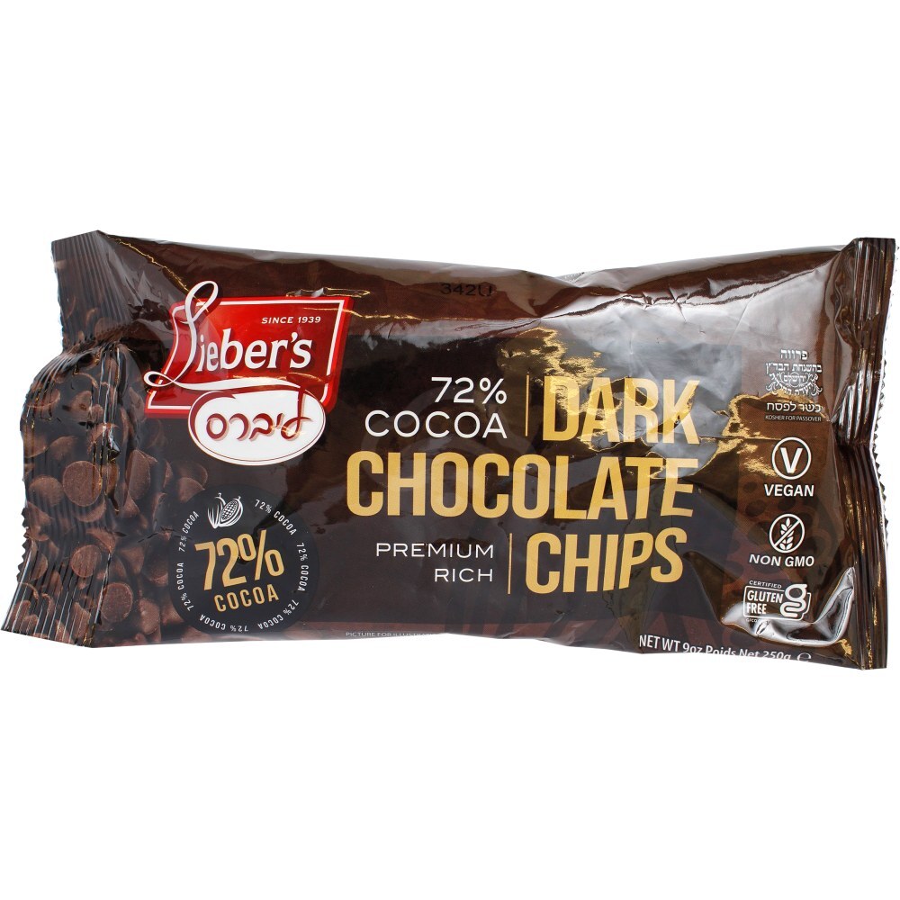 Lieber Dark Choc Chips 72% Coco, 9 Oz