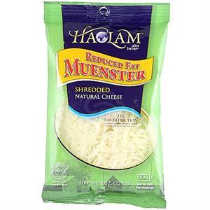 Haolam Muenster Chs Shredd Reducd Fat, 8 Oz
