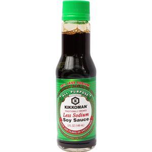 Kikkoman Soy Sauce, Less Sodium, 5 Oz