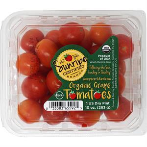 Lady Moon Farms Tomato Grape Organic, 1 Pt