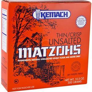 Kemach Matzohs, Thin Unsalted, 10 Oz