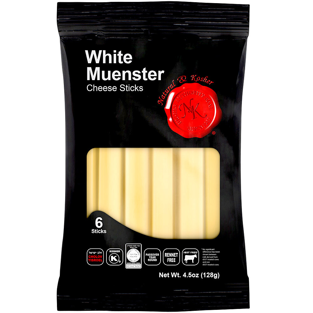 Sincerely N&K Cheese Sticks White Muenster, 4.5 Oz