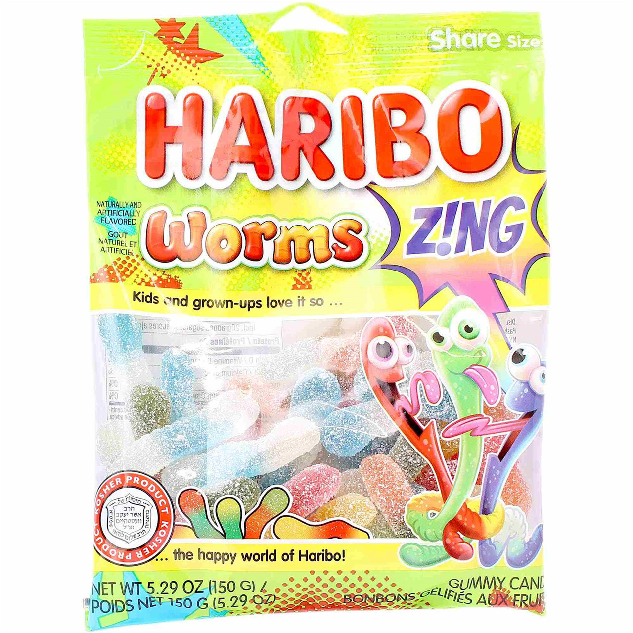 Haribo Gummi Worms, 5.29 Oz