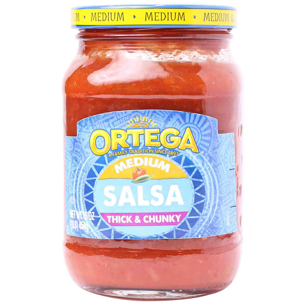 Ortega Salsa, Thick & Chunky, Medium, 16 Oz