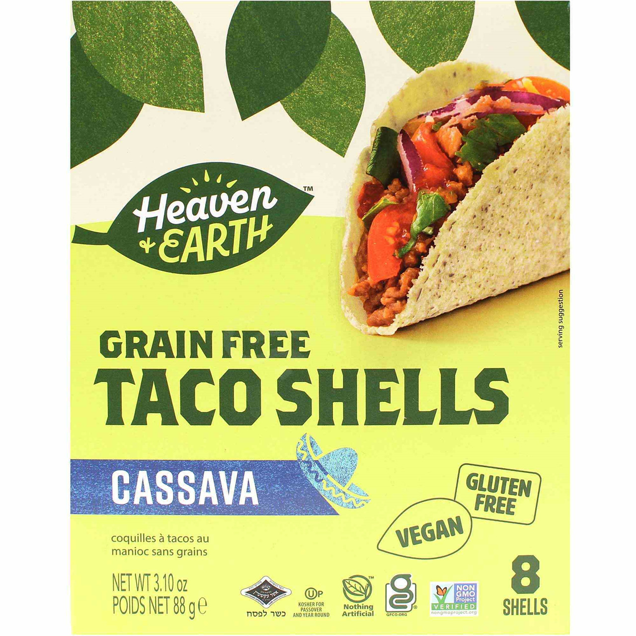 Heaven & Earth Taco Shells, 3.1 0Z