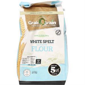 Grain Brain White Spelt Flour, 80 Oz