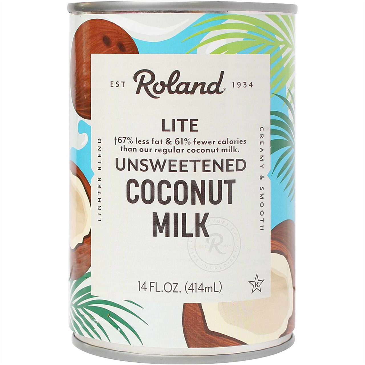 Roland Coconut Milk, Lite, 14 Oz