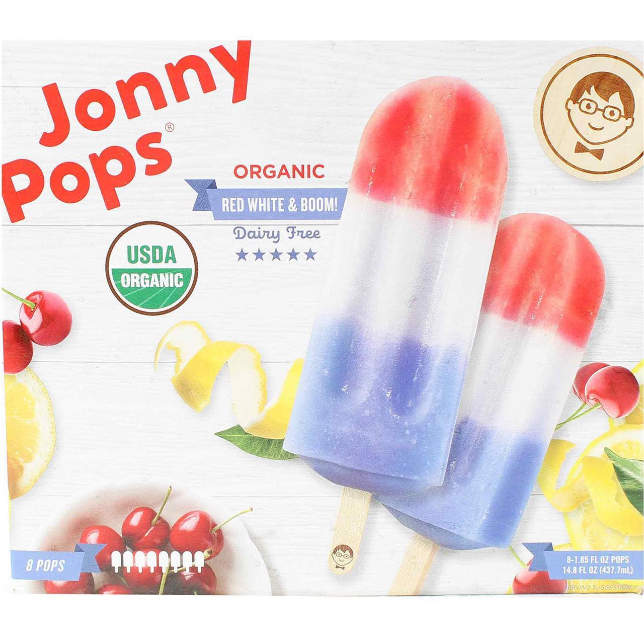 Jonny Pops Red White & Boom, 8 Ct