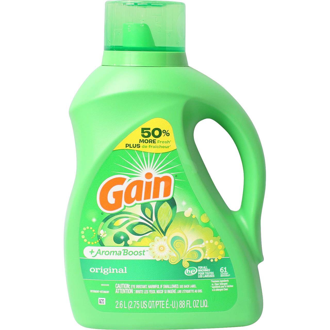 Gain Original Liq Detergent He, 88 Oz