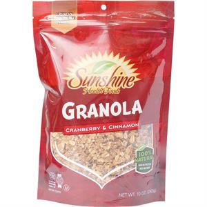 Sunshine Health Granola, Cranberry & Cinnamon, 10 Oz