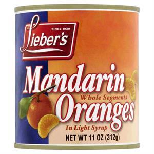 Lieber's Mandarin Oranges, Whole Segments, 11 Oz
