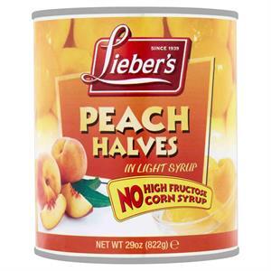 Lieber's Peach Halves in Light Syrup, 29 Oz