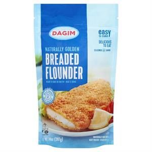 Dagim Breaded Flounder Bags Iqf, 14 Oz