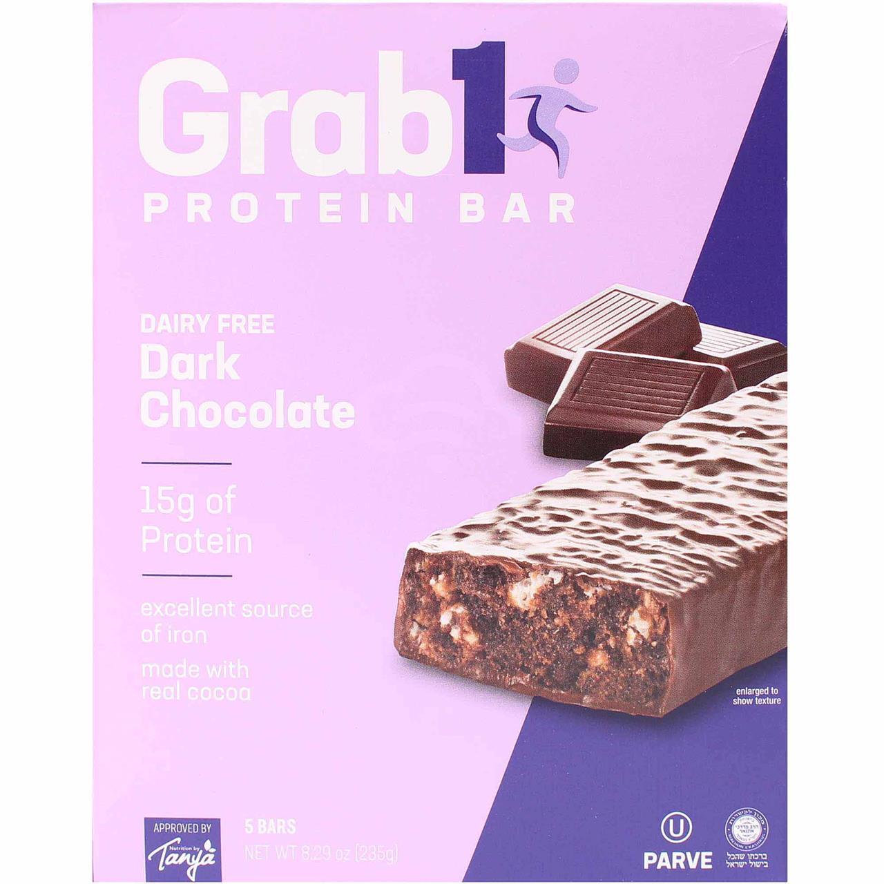Grab 1 Nutrition Bars, Dark Chocolate, 5 Pk 8.75oz