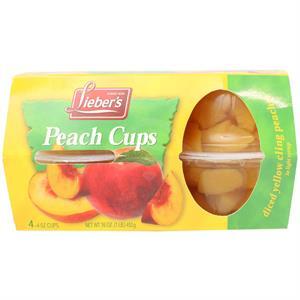 Lieber Peach Cups, 4 Ct