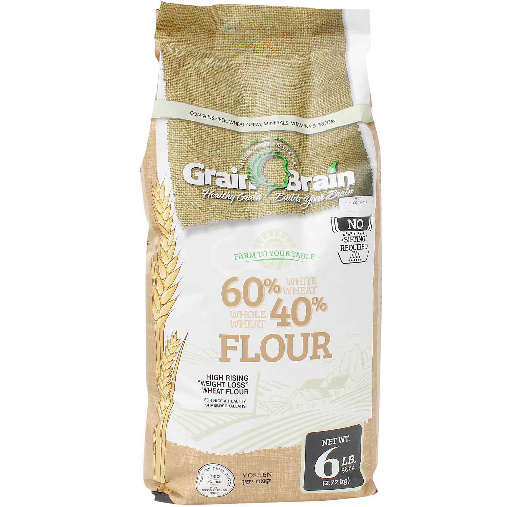 The Best Flour 60% White 40% Whole Wheat Flour, 6 Lb