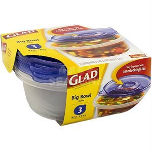 Glad Containers Big Bowl, 3 Ct -  Online Kosher Grocery  Shopping and Delivery Service