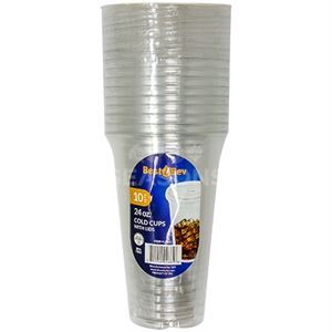 Bev Tek Clear Plastic Ripple Hot / Cold Cup Sleeve - Fits 12, 16 and 24 oz  - 1000 count box