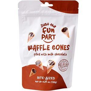 Just The Fun Part - White Chocolate Bite-Sized Waffle Cones, 4.23 oz.