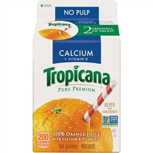 Tropicana Orange Juice Calcium 14 Oz